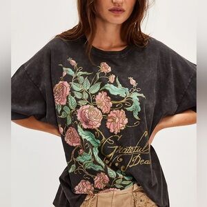 Free People - Daydreamer Oversized Band T Shirt - Grateful Dead